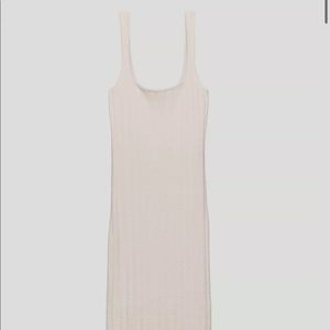 TWO PIECE SET Aritzia Wilfred Free Hush Knit Tank Dress with Cardigan Size XS